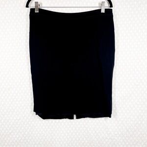 Valentino‎ Roma Black Viscose Blend Vintage Pencil Skirt